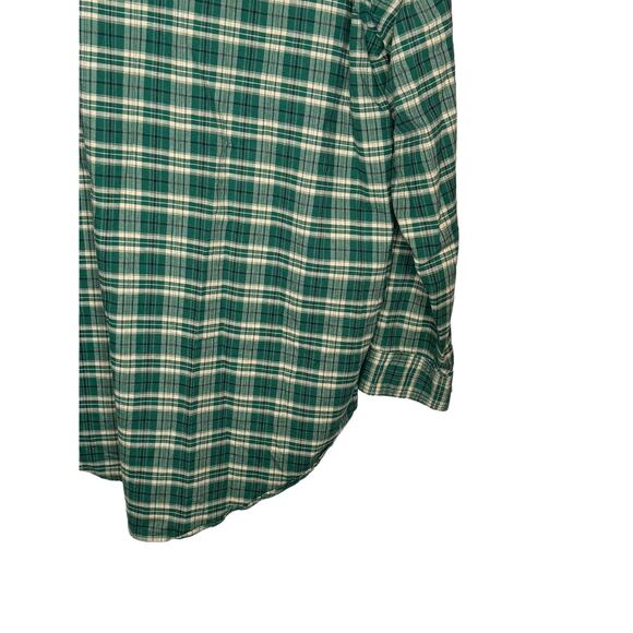 Ely Cattleman Men's Shirt Western Textured Plaid Button Up Long Sleeve Green XXL - Picture 7 of 11